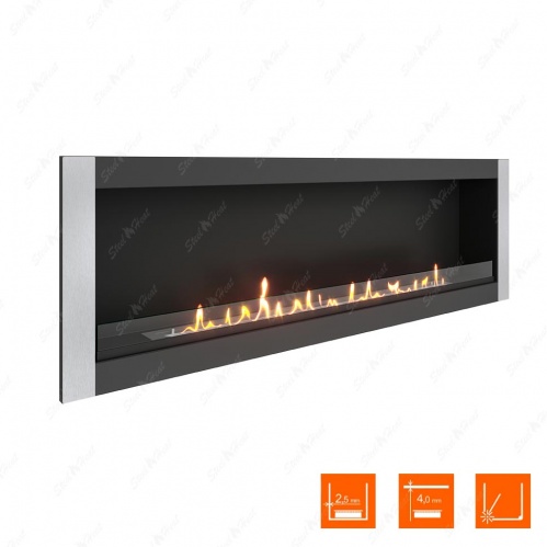 Биокамин SteelHeat ONE-V 1700 стекло