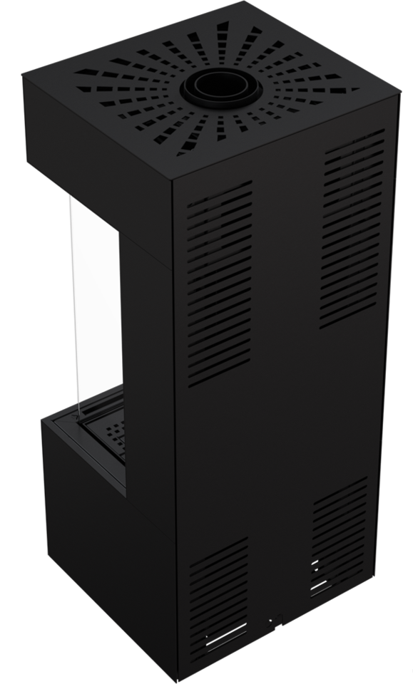 Каминокомплект газовый Kratki LEO/HOME/BOX/LP/45/68/G20/C, магистральный газ