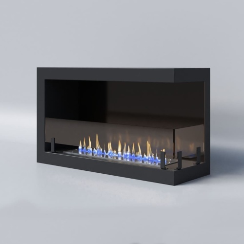 Биокамин "Русский огонь" Честер 700 угловой правый с защитным стеклом