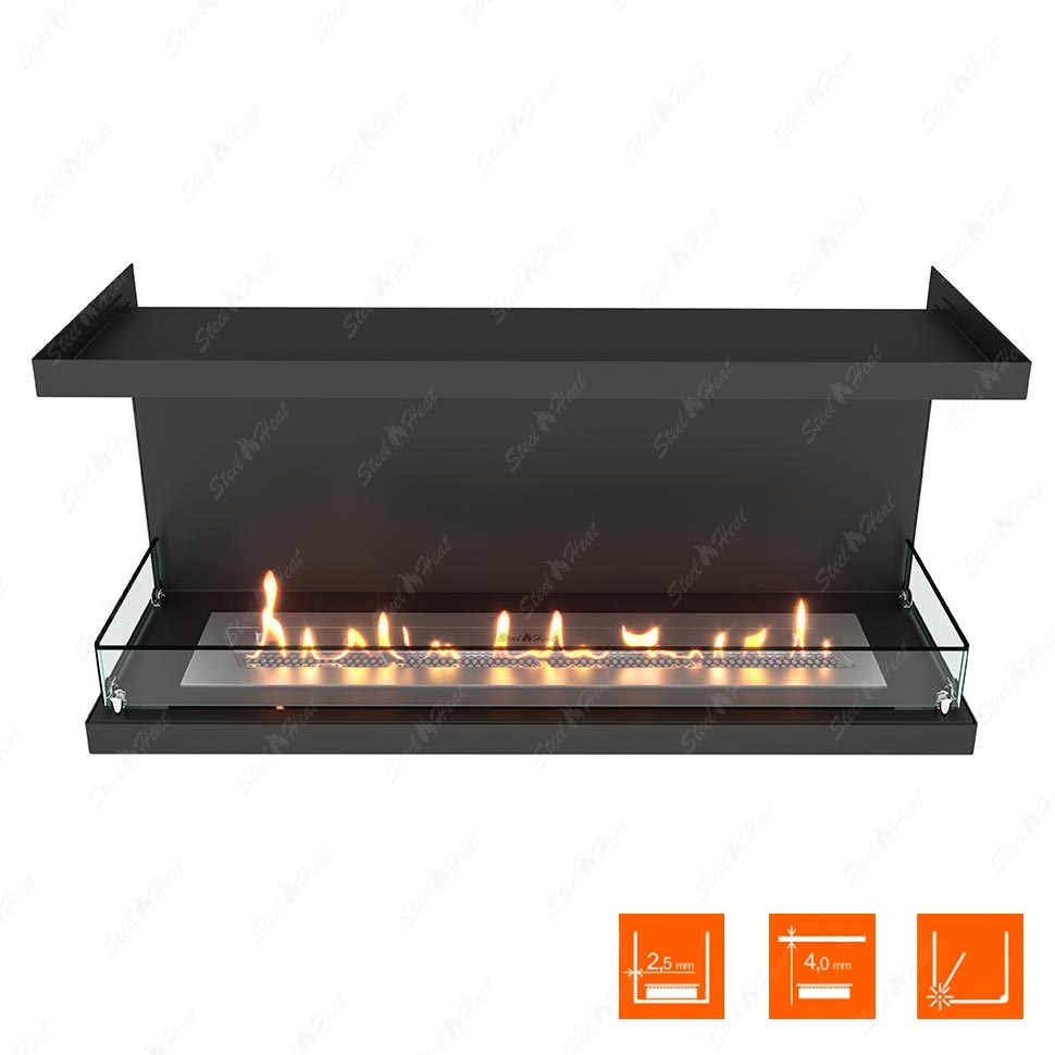 Биокамин фронтальный SteelHeat Leader 1000 стекло по цене 40 331 руб.