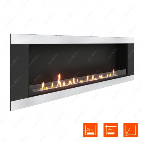 Биокамин SteelHeat LONG-H 1500 XL стекло
