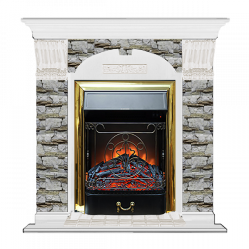 Арочный Алтай (белый)+Majestic Brass