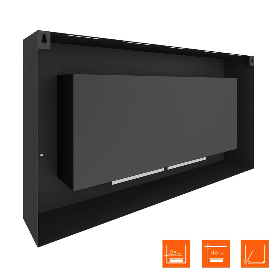 Биокамин SteelHeat WALL GRAND 1200 LITE черный, стемалит по цене 48 300 руб.