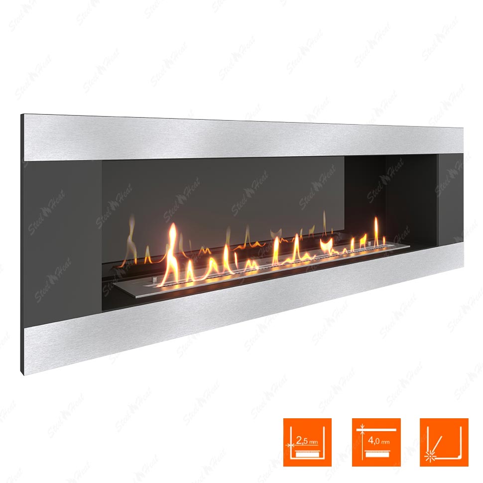 Биокамин SteelHeat LONG-H 1200 XL стемалит по цене 49 264 руб.