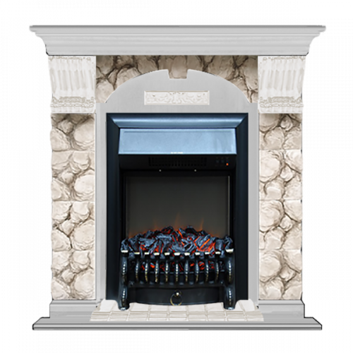 Арочный Карелия (беленый дуб)+Fobos Black