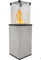 Газовый нагреватель Kratki PATIO/M/G31/37Mbar/Q/O/G, Oxide Grigio, с ручным управлением