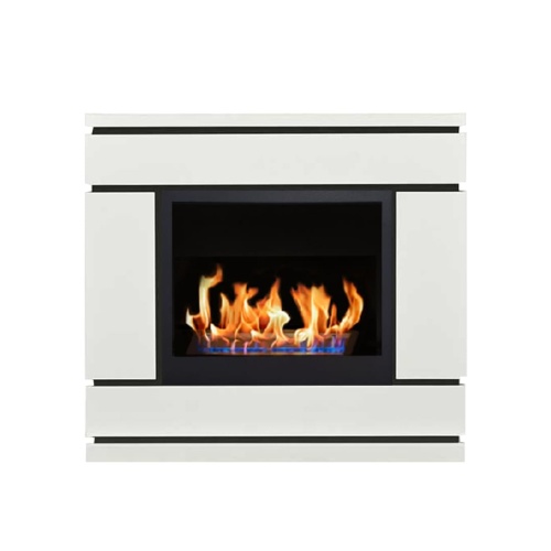 Биокамин в портале "Русский огонь" Вега с защитным стеклом