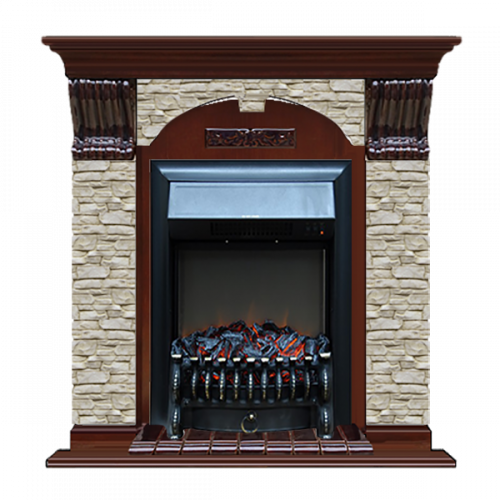 Арочный Грот однотонный (красное дерево)+Fobos Black