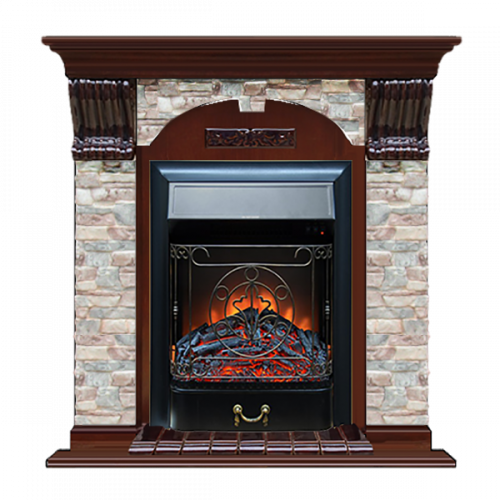 Арочный Грот цветной (красное дерево)+Majestic Black