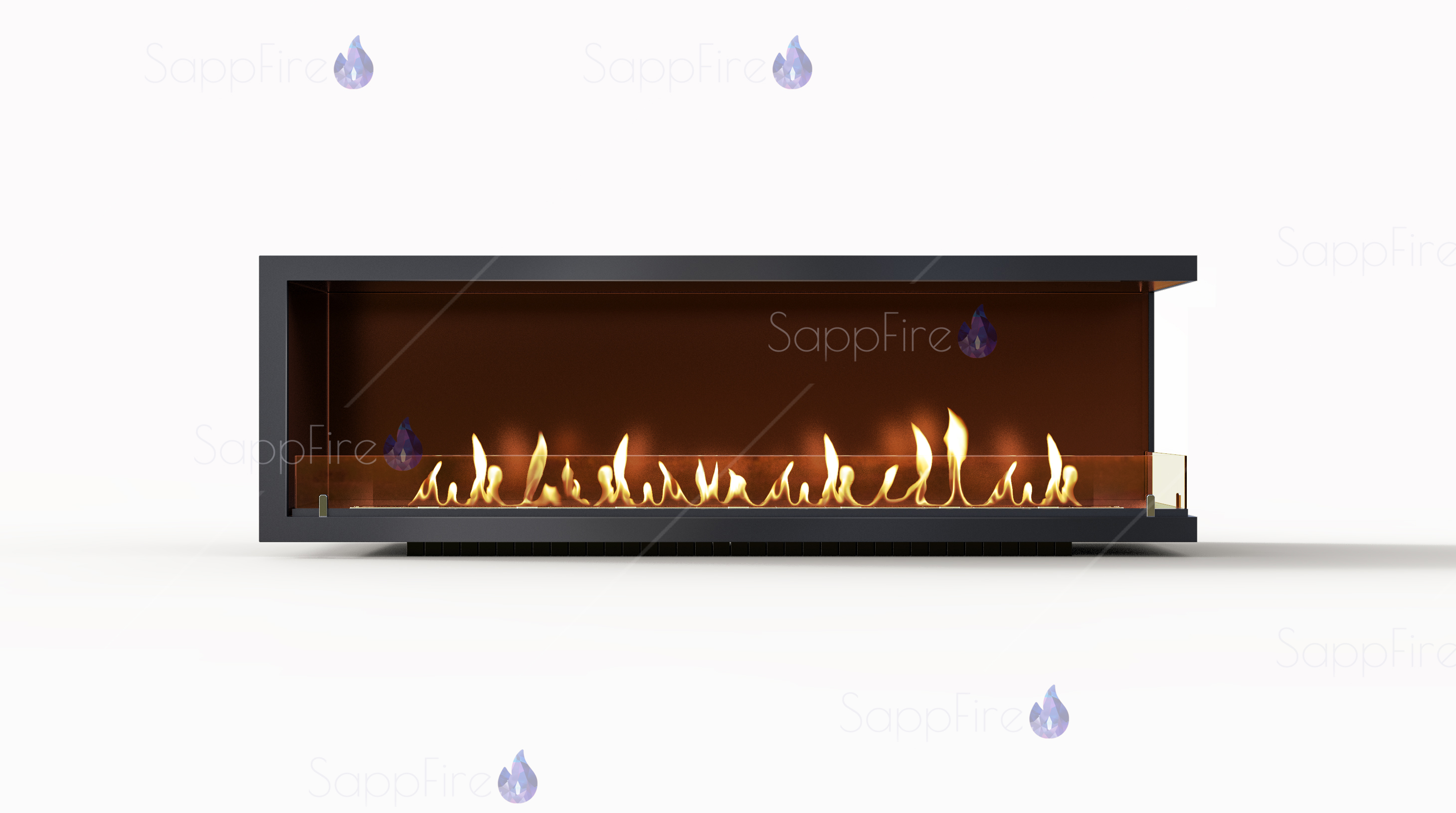 Встраиваемый угловой очаг 1400 SappFire по цене 52 200 руб.