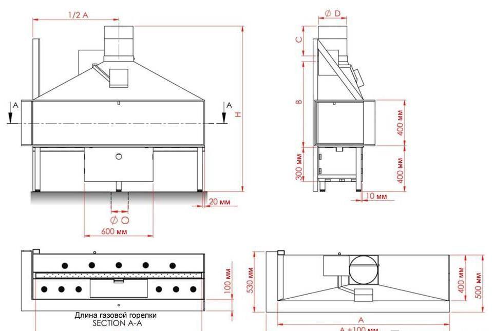
Газовая топка Vero Design NI G6 H1