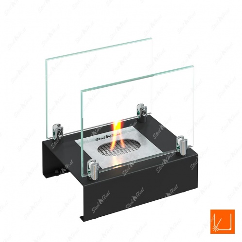 Настольный биокамин SteelHeat ALBA черный