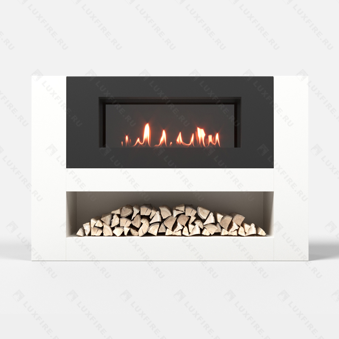 Тумба LUXFIRE с биокамином "Лукоморье" 1200 (белая) по цене 81 438 руб.