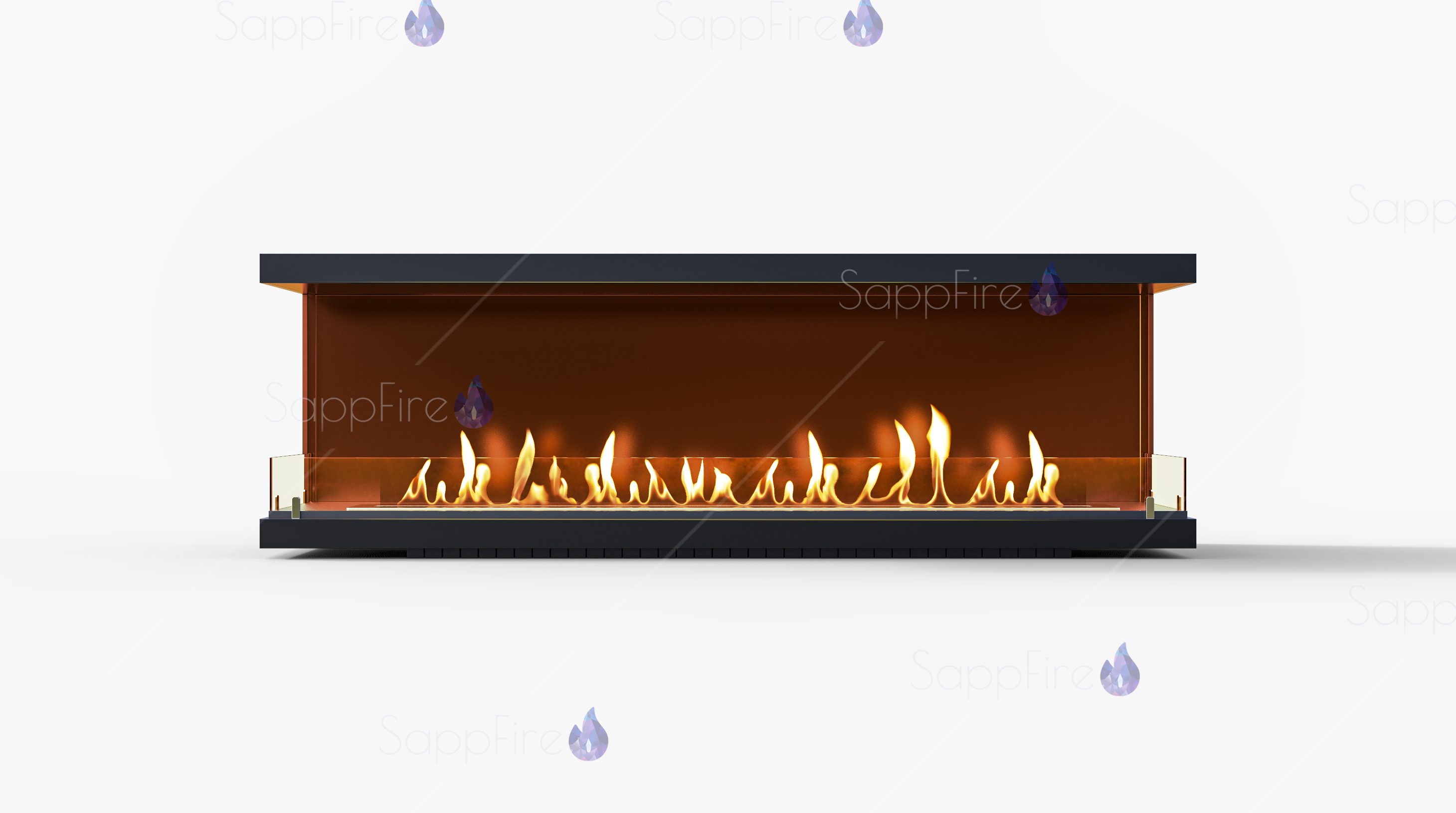 Встраиваемый торцевой очаг 1200 SappFire по цене 56 400 руб.