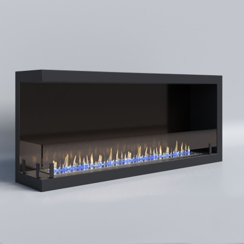 Биокамин "Русский огонь" Честер 1200 угловой левый с защитным стеклом