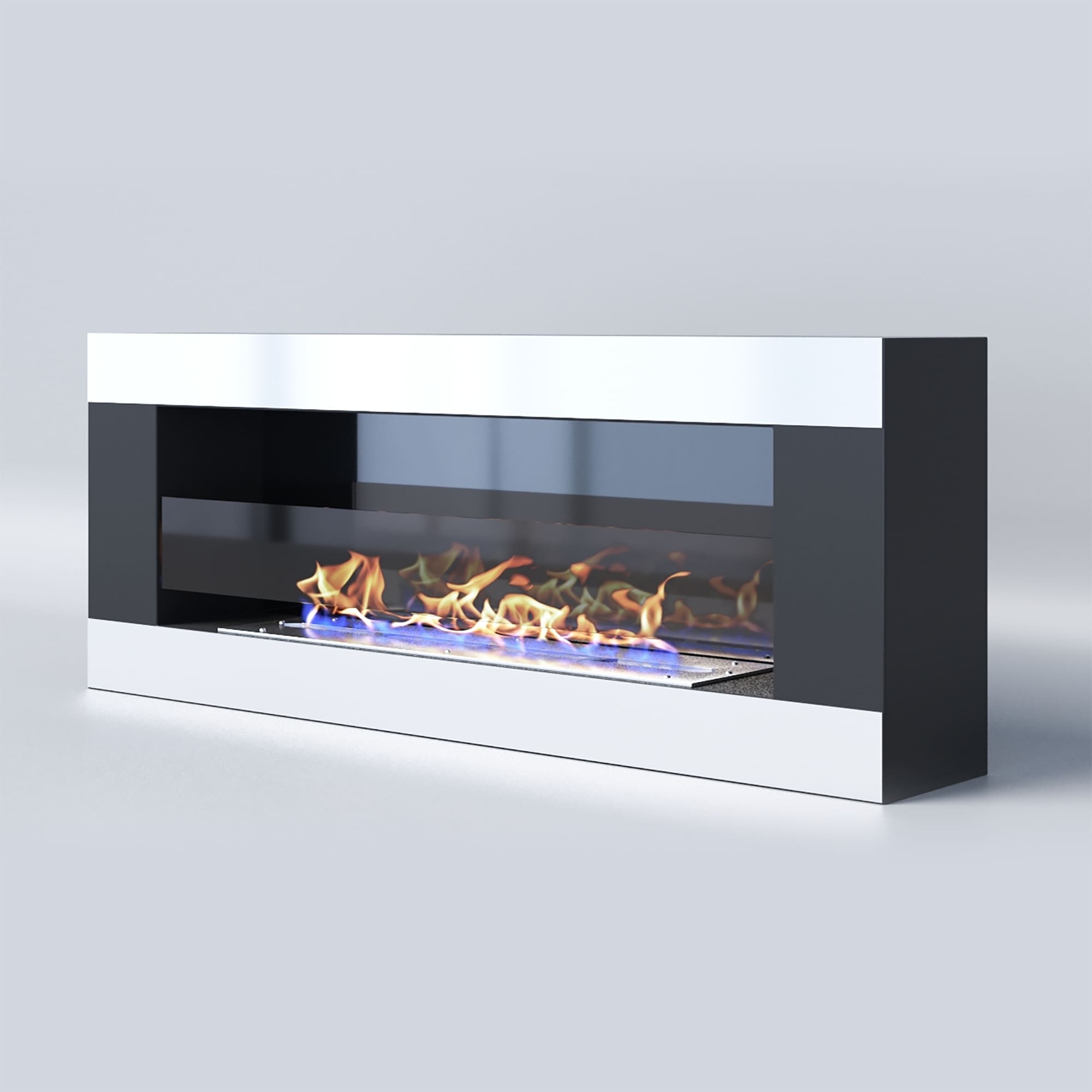 Биокамин "Русский огонь" Модерн 1200N настенный с декоративным стеклом (стемалитом) по цене 43 650 руб.