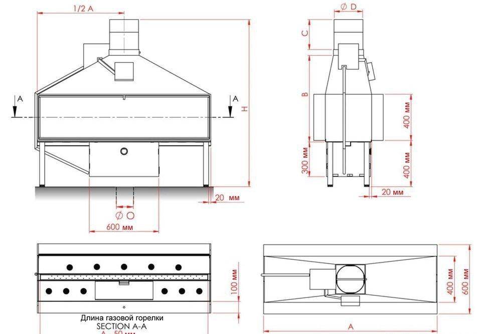 
Газовая топка Vero Design NI G8 D