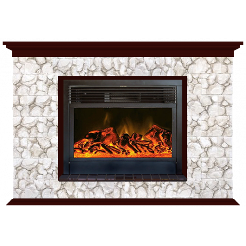 Пафос Карелия 28 (красное дерево)+Newflame