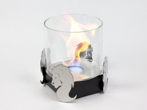 Настольный биокамин Lux Fire "Лев" Чёрный