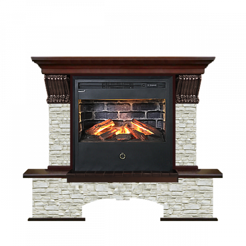 Бостон грот однотонный (красное дерево)+Samba 3D