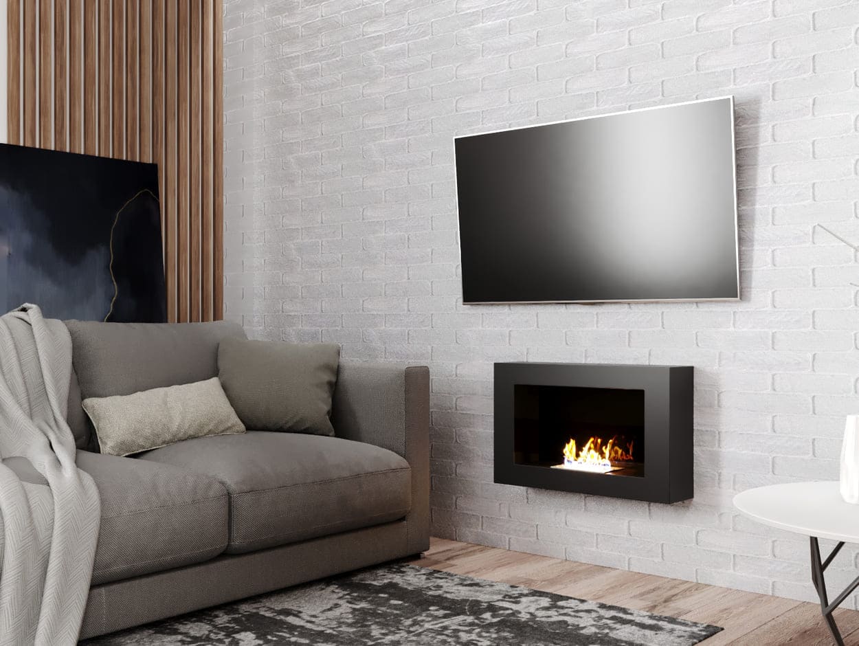 Биокамин "Русский огонь" Лайт 650N настенный с защитным стеклом по цене 18 450 руб.