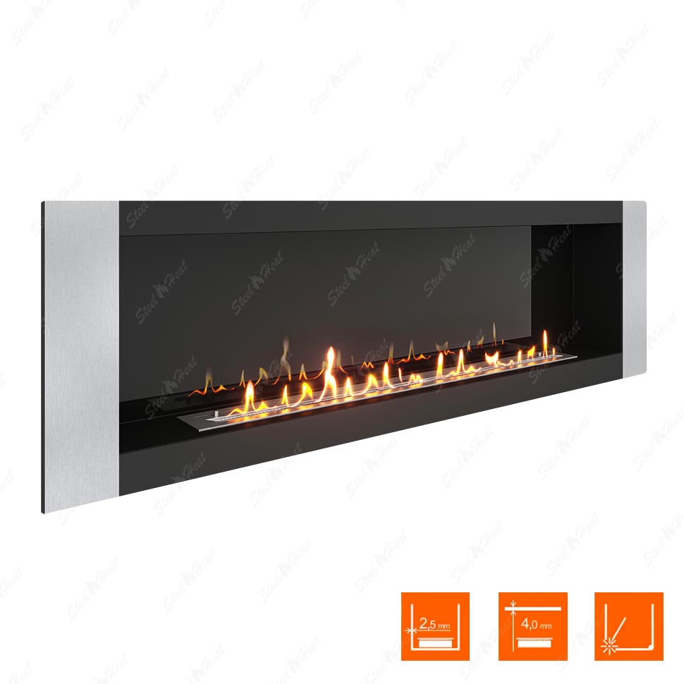 Биокамин SteelHeat LONG-V 1800 стемалит по цене 72 900 руб.