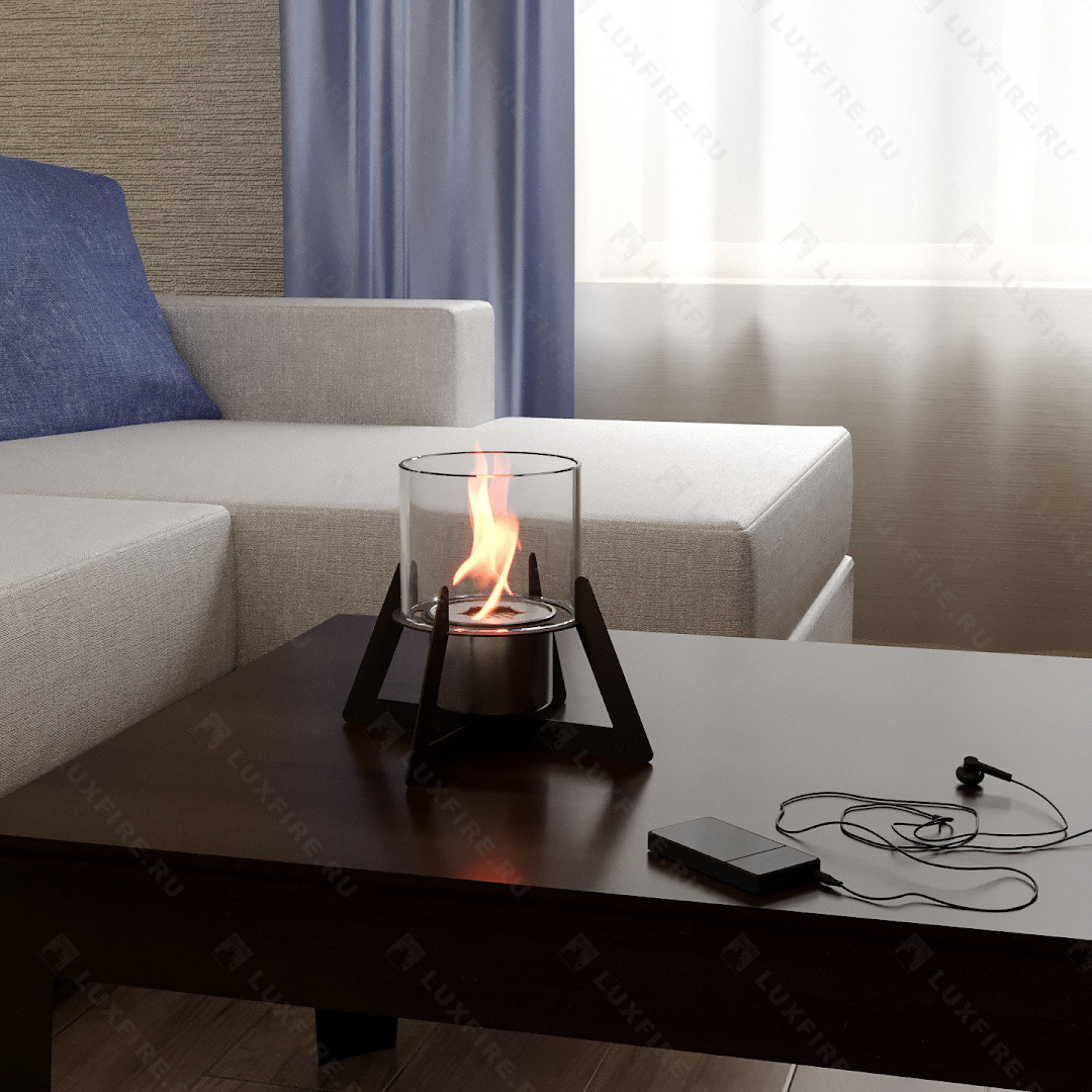Настольный биокамин Lux Fire "Альфа" (черный) по цене 9 922 руб.