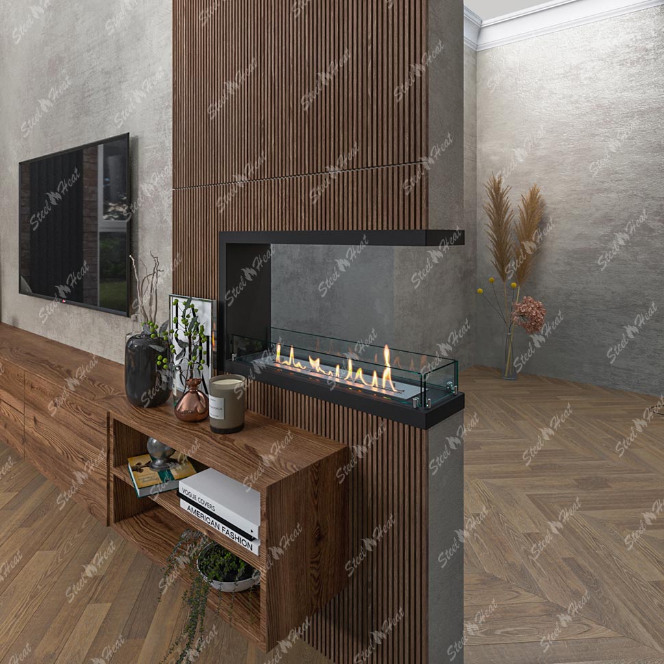 Биокамин торцевой SteelHeat Leader 800 по цене 38 000 руб.