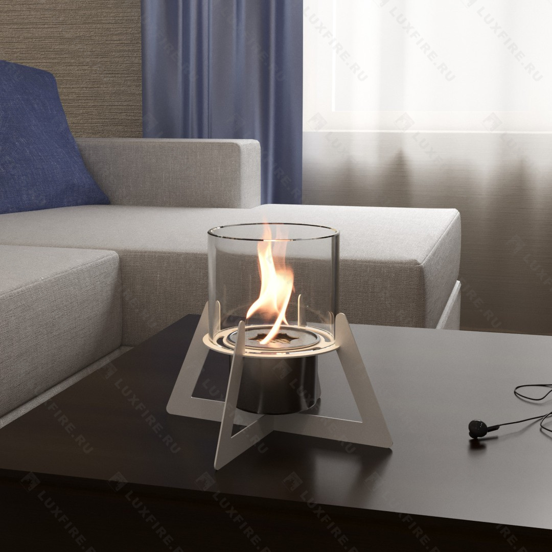 Настольный биокамин Lux Fire "Альфа" (белый) по цене 9 922 руб.