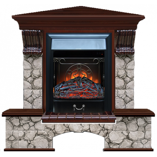 Бостон К Карелия угловой (красное дерево)+Majestic Black