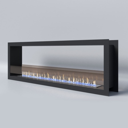 Биокамин "Русский огонь" Честер Сквозной 1500 встраиваемый с защитным стеклом по цене 61 200 руб.