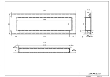 Биокамин "Русский огонь" Голд 1500V встраиваемый по цене 49 600 руб.