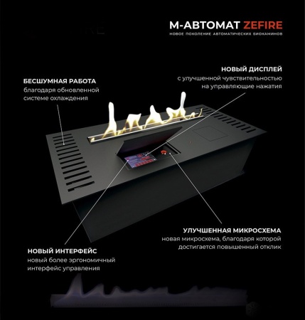 Автоматический биокамин ZeFire M 600 шлифованный по цене 209 000 руб.